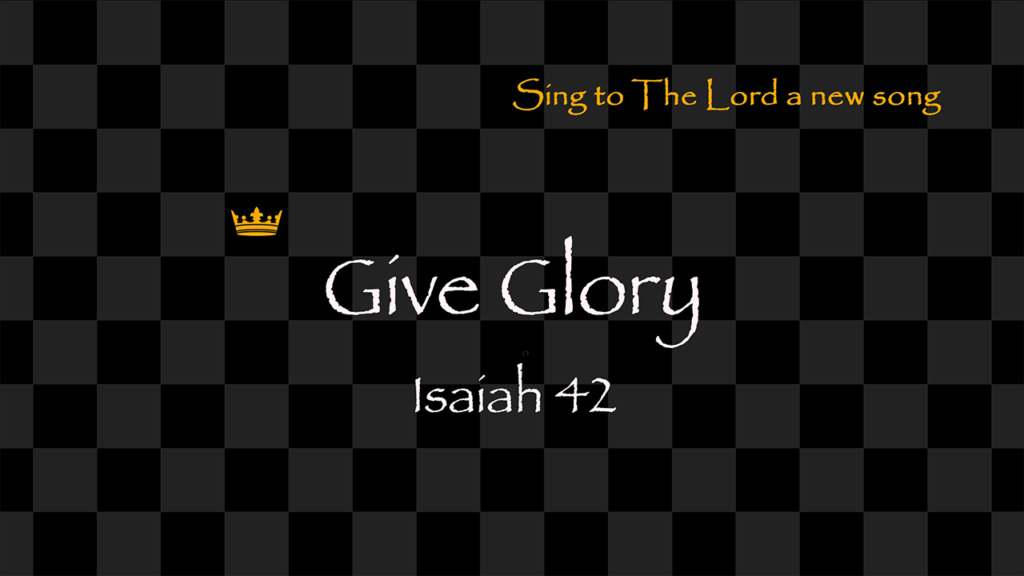 Link to the video for Give Glory